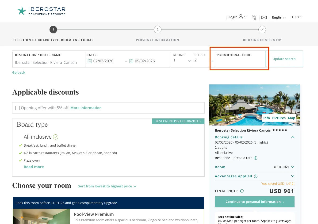 Hoe gebruik je de kortingscode - Iberostar