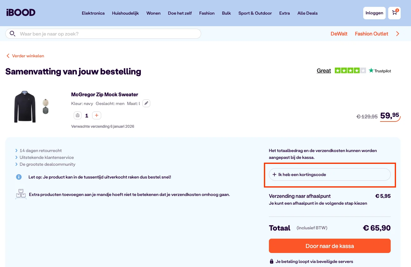 Hoe gebruik je de kortingscode - iBood