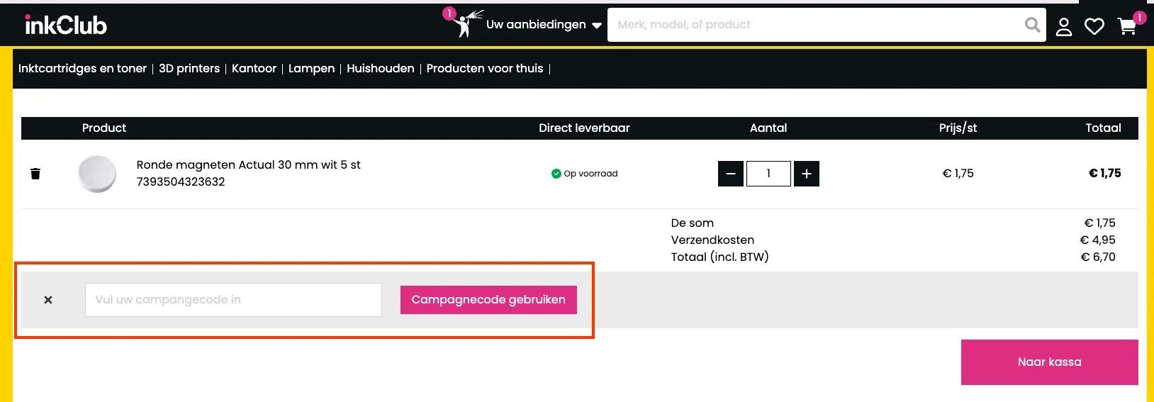 Zo gebruik je een InkClub kortingscode - InkClub