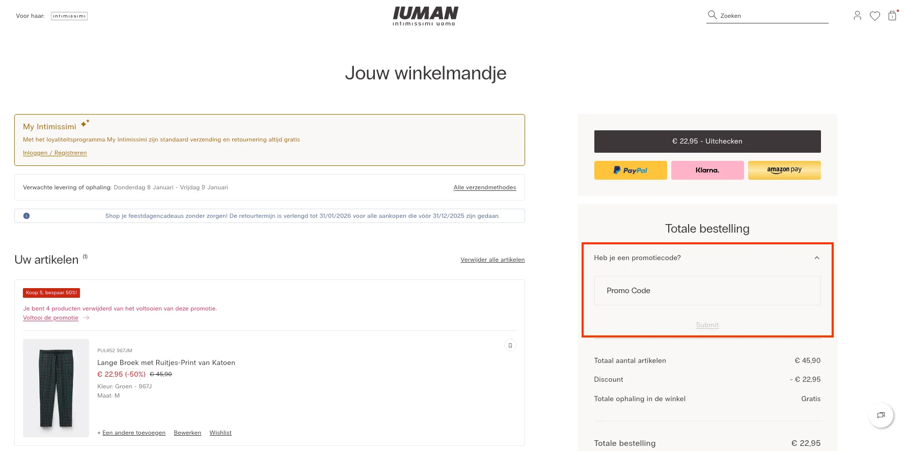 Hoe gebruik je de kortingscode - Intimissimi