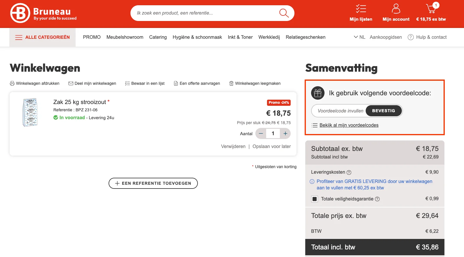 Hoe gebruik je de kortingscode - JM Bruneau