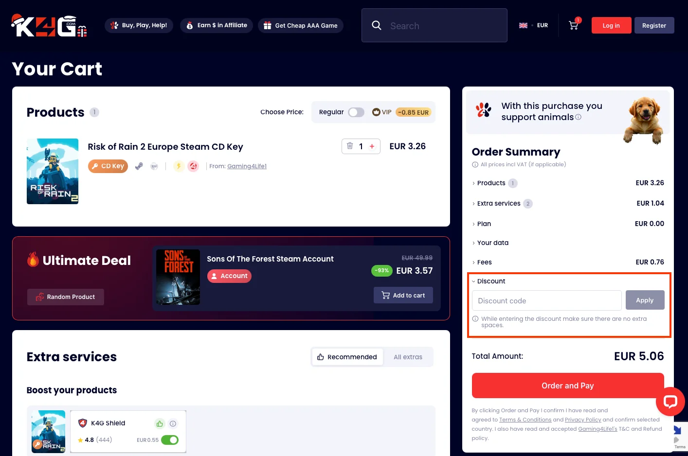 Hoe gebruik je de kortingscode - k4g