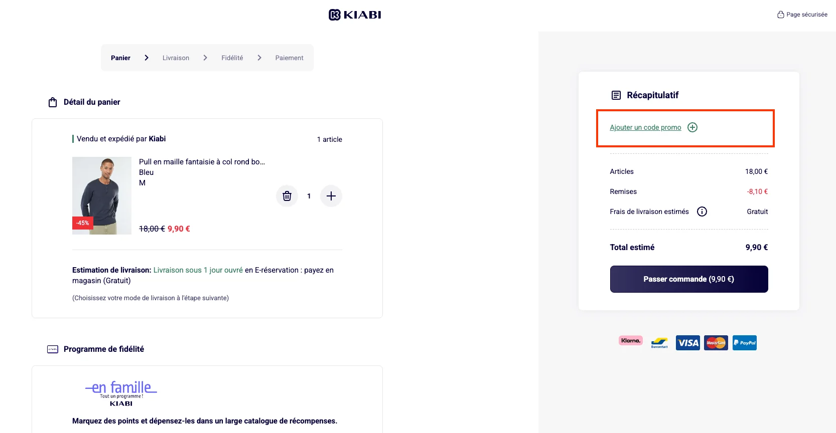Hoe gebruik je de kortingscode - Kiabi