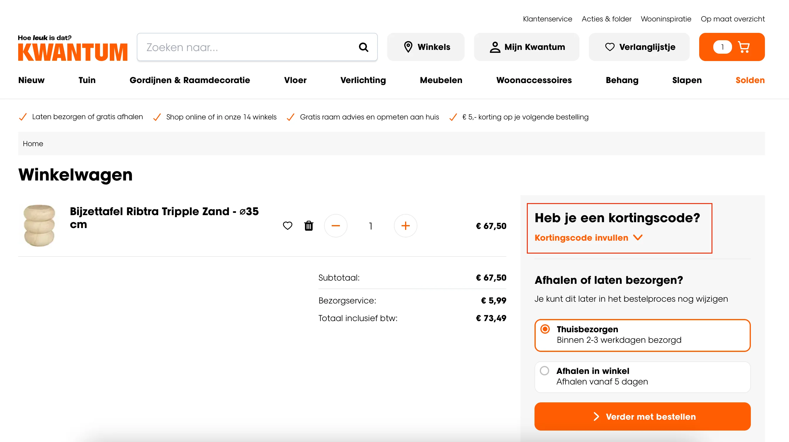 Zo gebruik je een Kwantum kortingscode - Kwantum