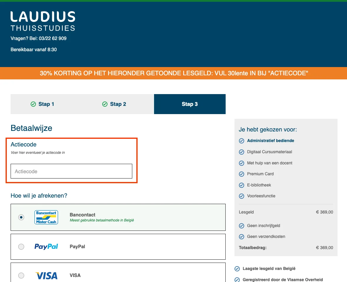 Zo gebruik je een Laudius kortingscode - Laudius