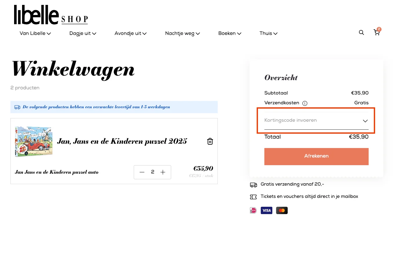 Hoe gebruik je de kortingscode - Libelle abonnement