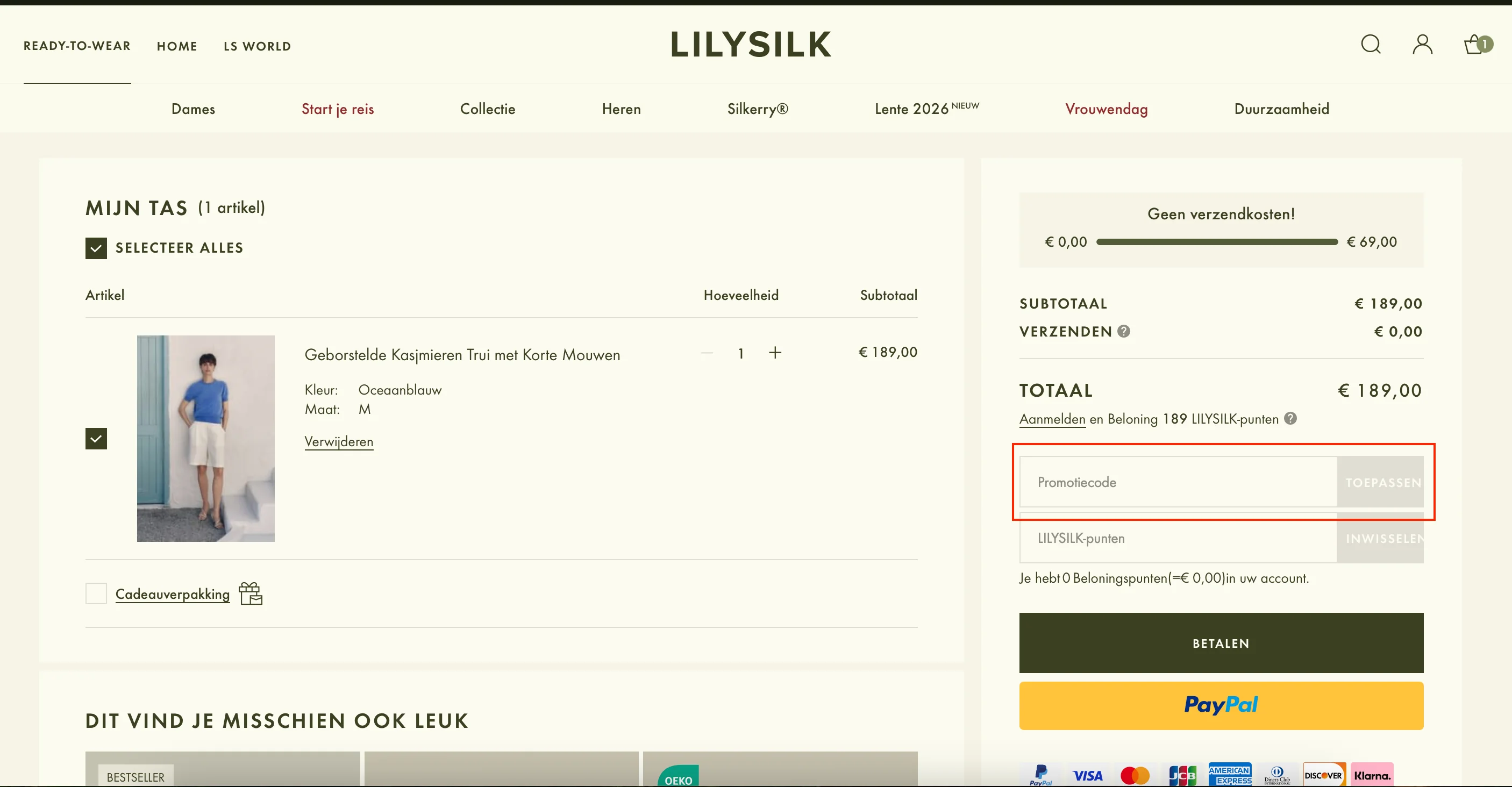 Hoe gebruik je de kortingscode - Lilysilk