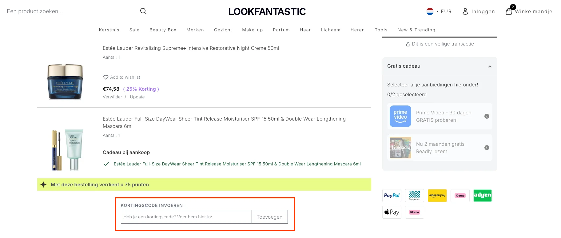 Hoe gebruik je de kortingscode - LookFantastic