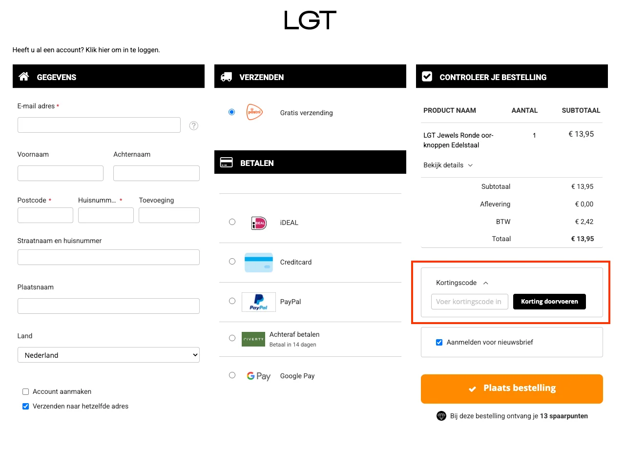 Hoe gebruik je de kortingscode - Lookinggoodtoday