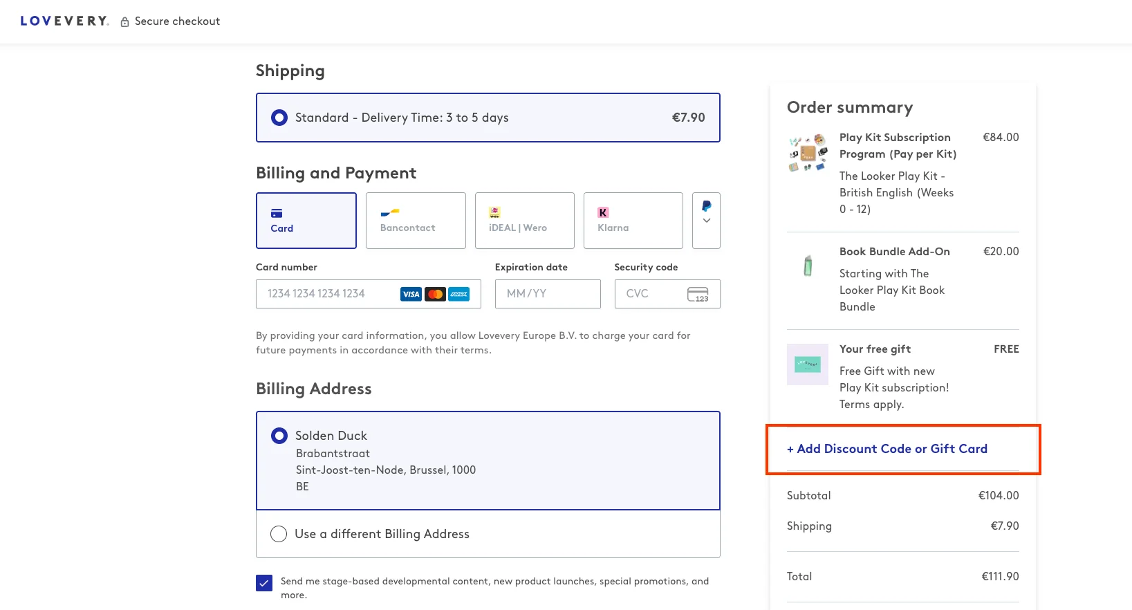 Hoe gebruik je de kortingscode - Lovevery