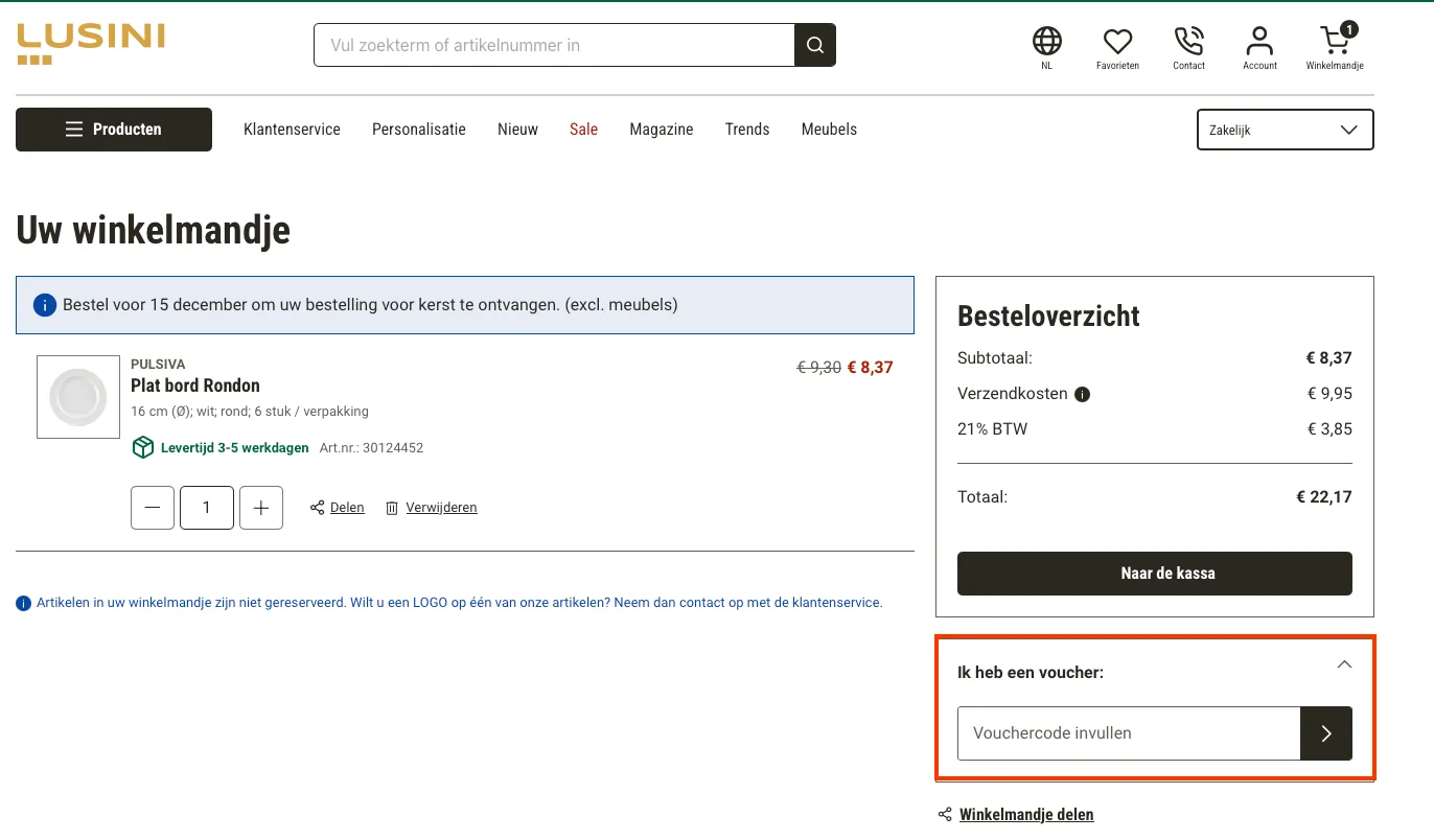 Hoe gebruik je de kortingscode - Lusini