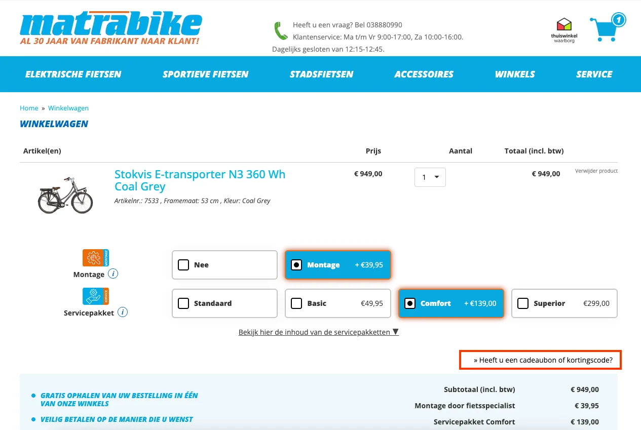 Zo gebruik je een Matrabike kortingscode - Matrabike