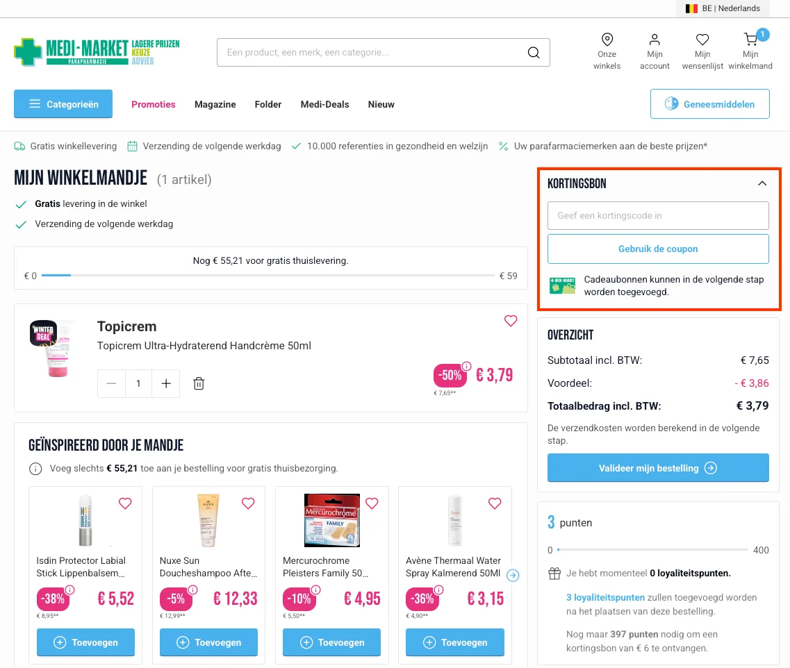 Hoe gebruik je de kortingscode - Medi Market
