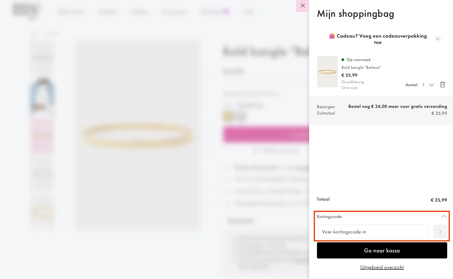 Hoe gebruik je de kortingscode - My Jewellery