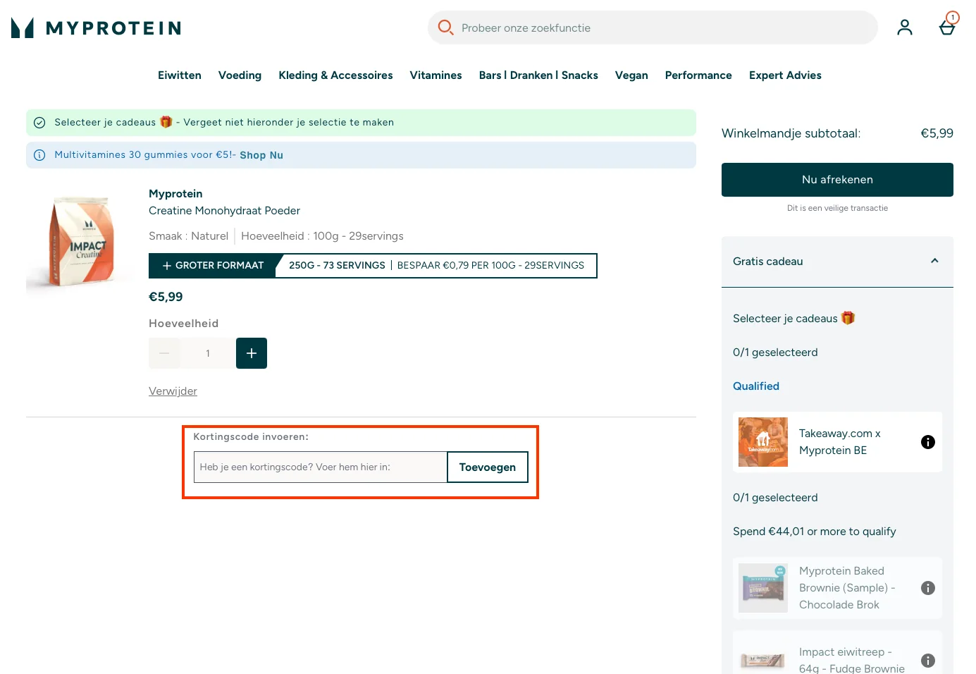 Hoe gebruik je de kortingscode - Myprotein