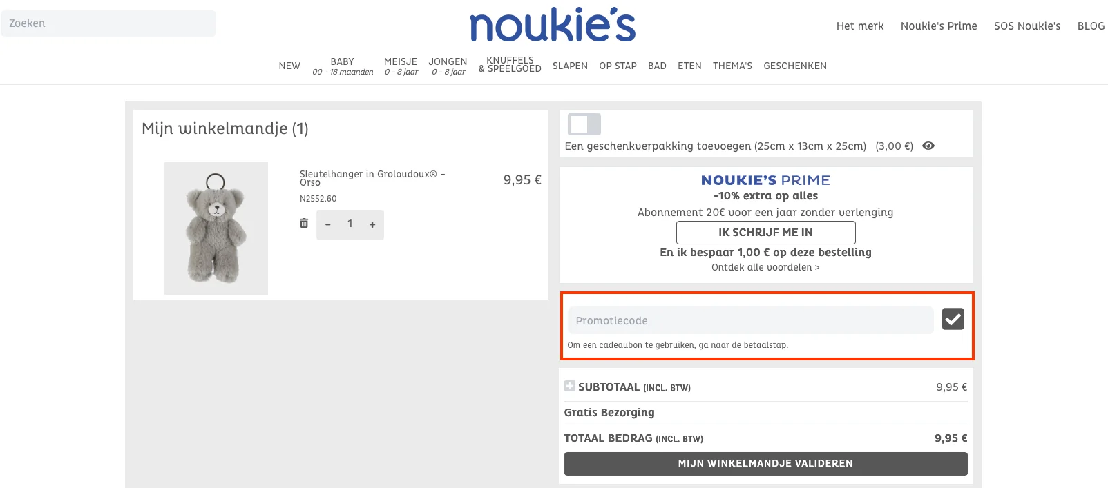 Hoe gebruik je de kortingscode - Noukies