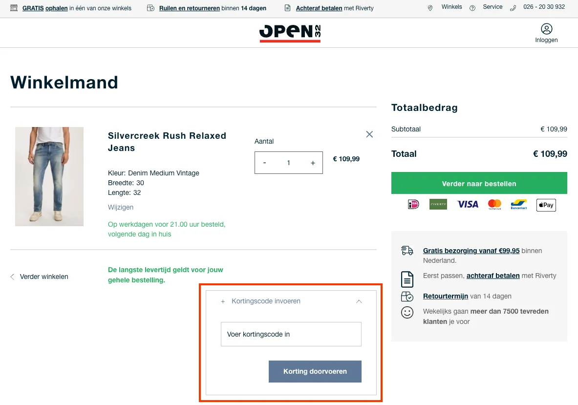 Hoe gebruik je de kortingscode - Open32