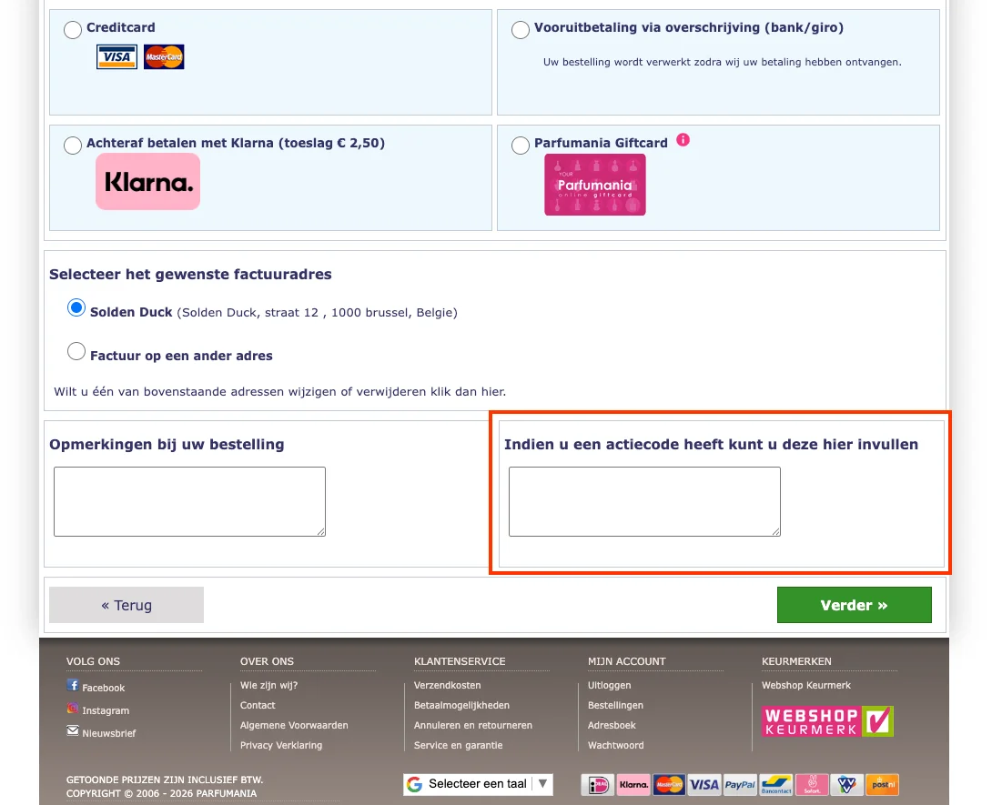 Zo gebruik je een Parfumania kortingscode - Parfumania