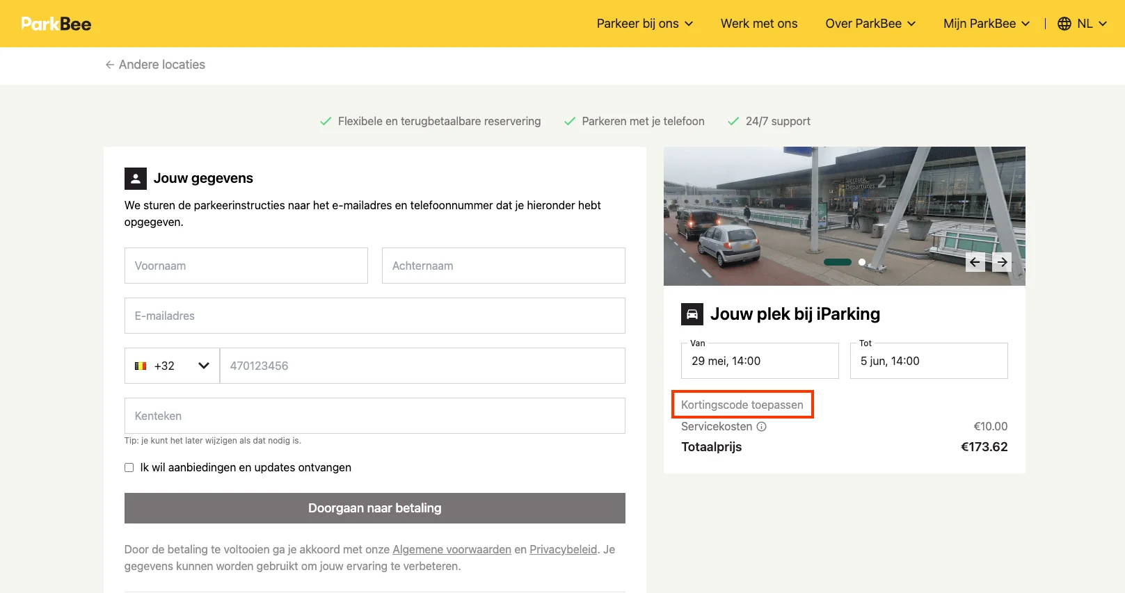 Zo gebruik je een Parkbee kortingscode - Parkbee