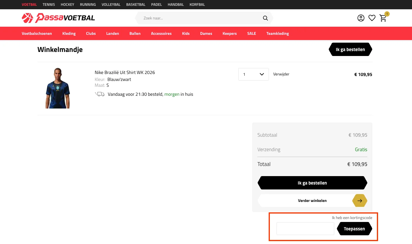 Hoe gebruik je de kortingscode - Passasports