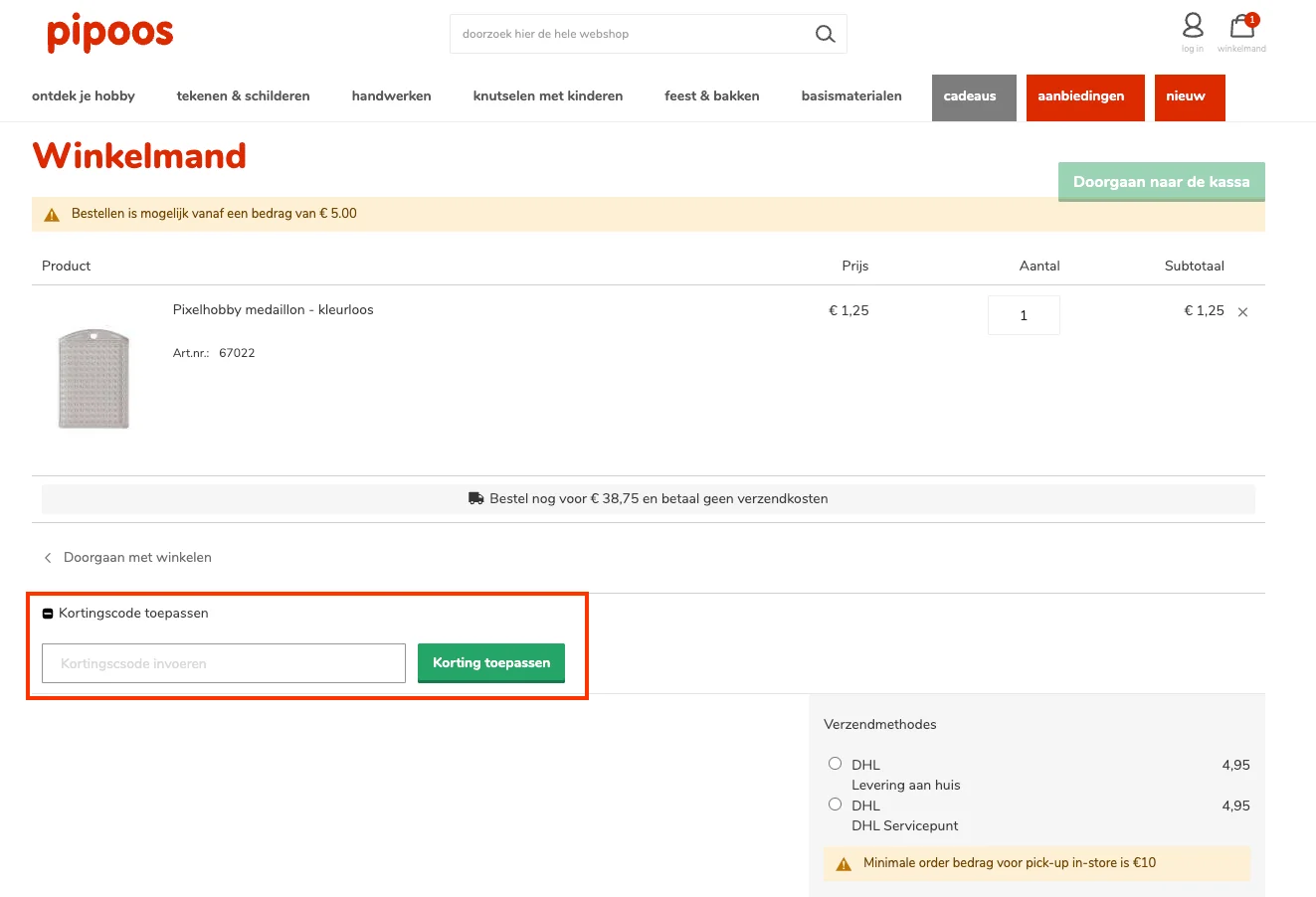 Hoe gebruik je de kortingscode - Pipoos
