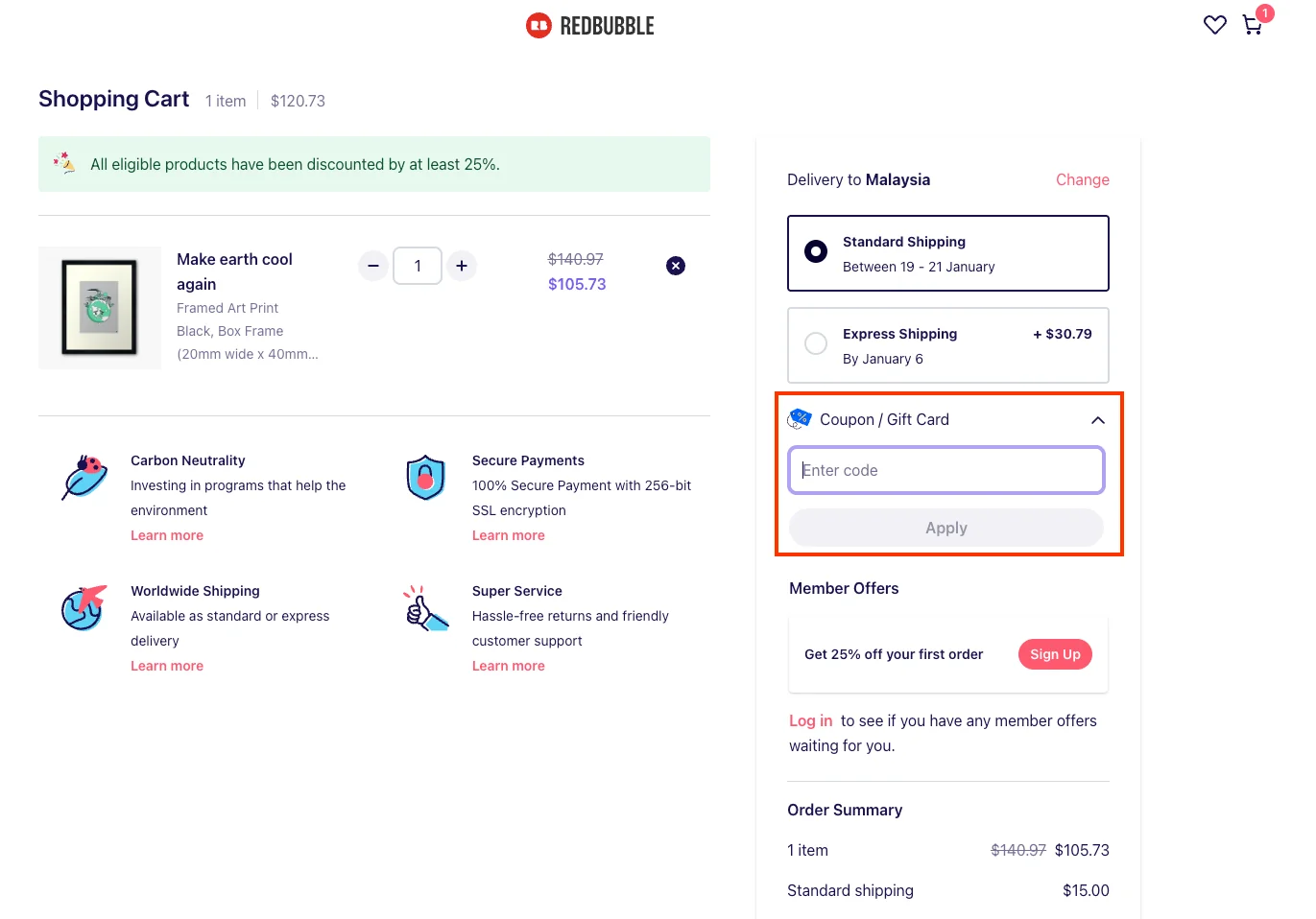 Hoe gebruik je de kortingscode - Redbubble