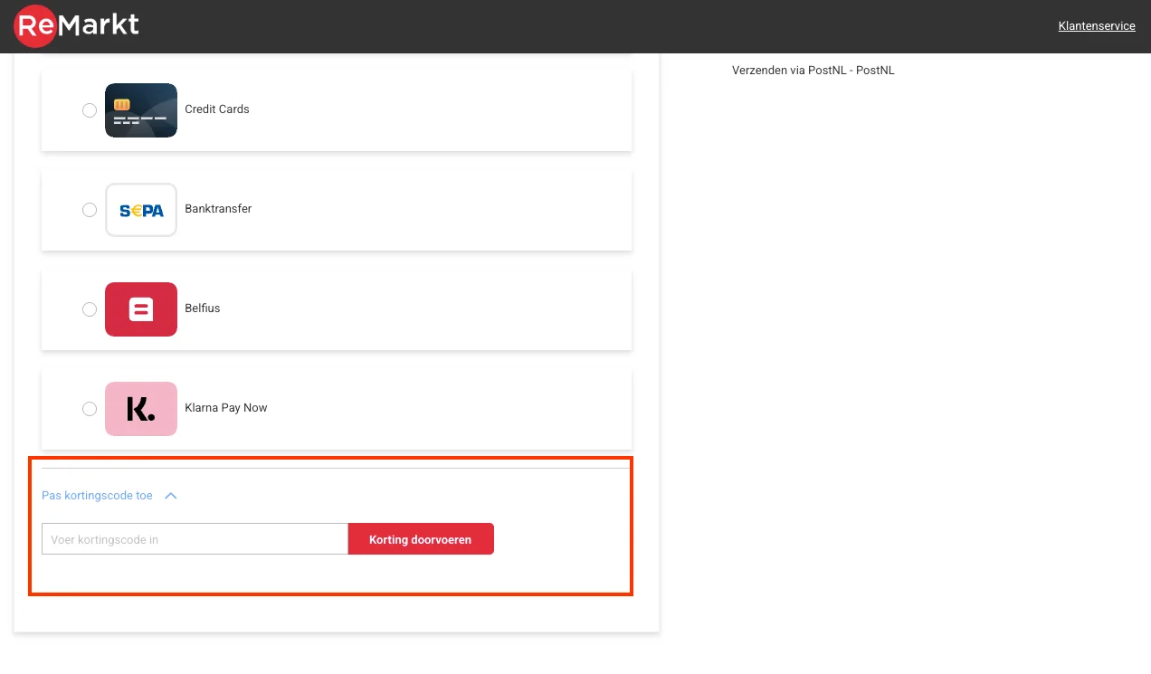 Hoe gebruik je de kortingscode - Remarkt