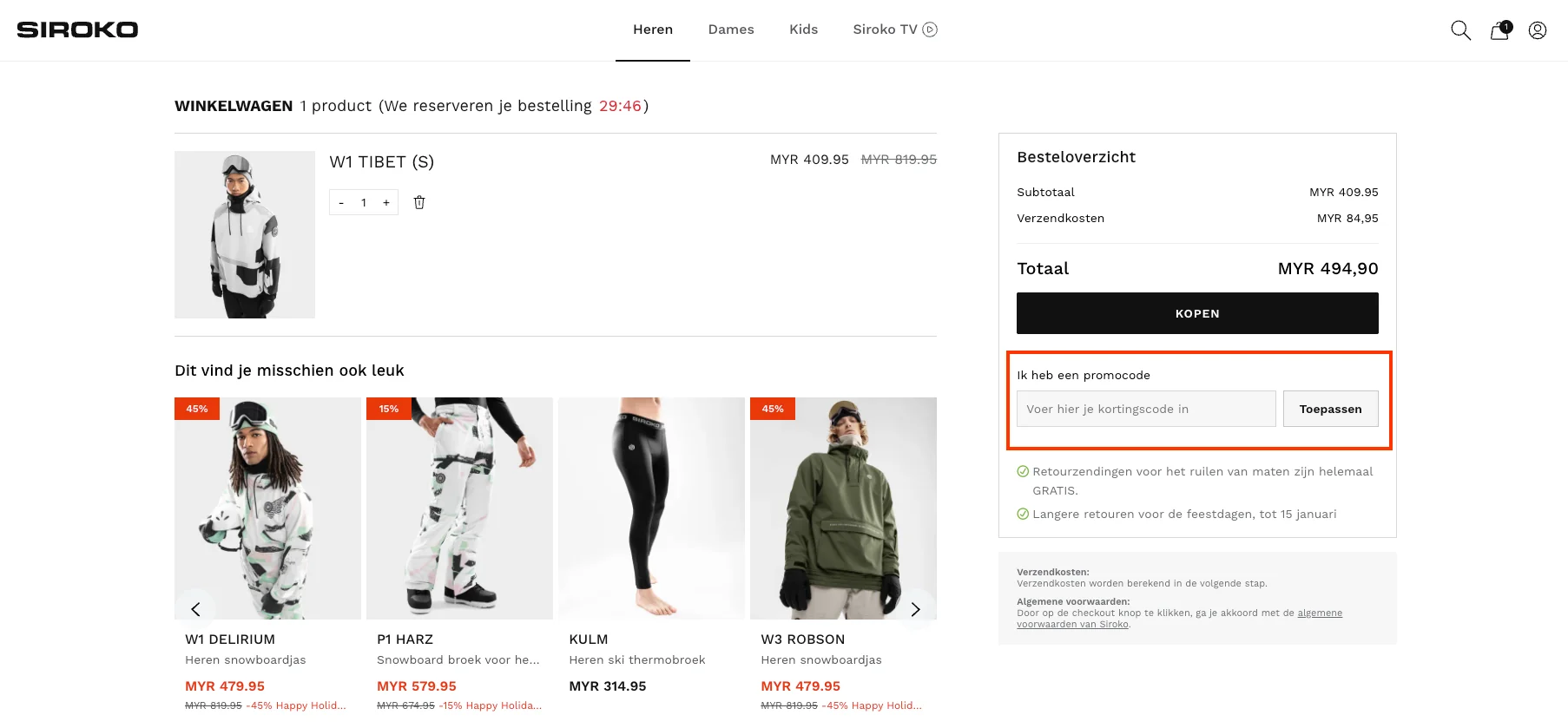 Hoe gebruik je de kortingscode - Siroko