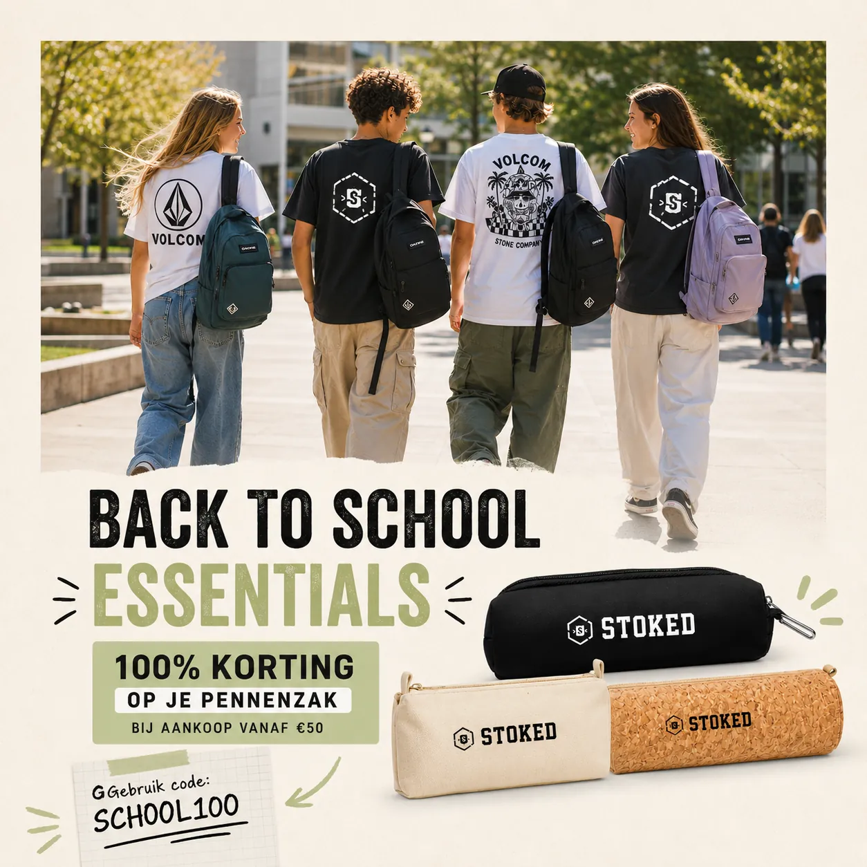 Bewijs van coupon - Stoked Boardshop - Stoked Boardshop [[gratis pennenzak]] bij aankoop vanaf €50