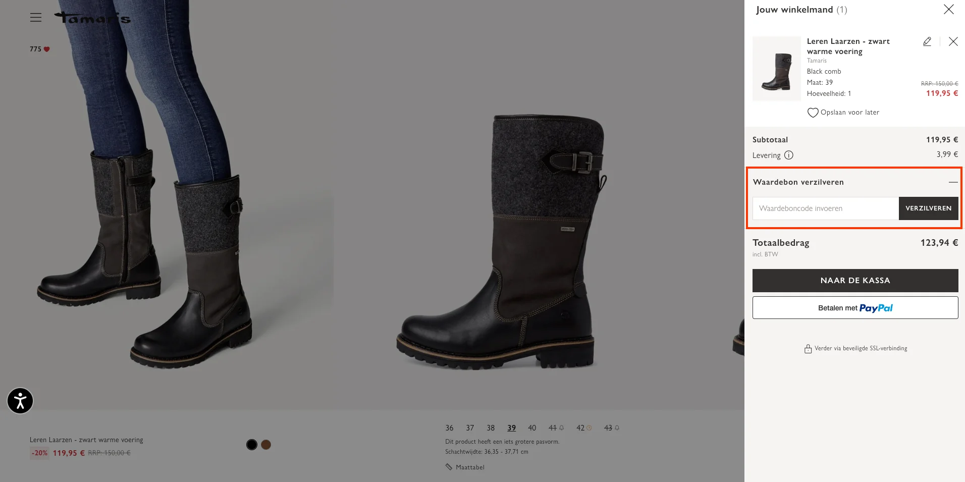 Hoe gebruik je de kortingscode - Tamaris