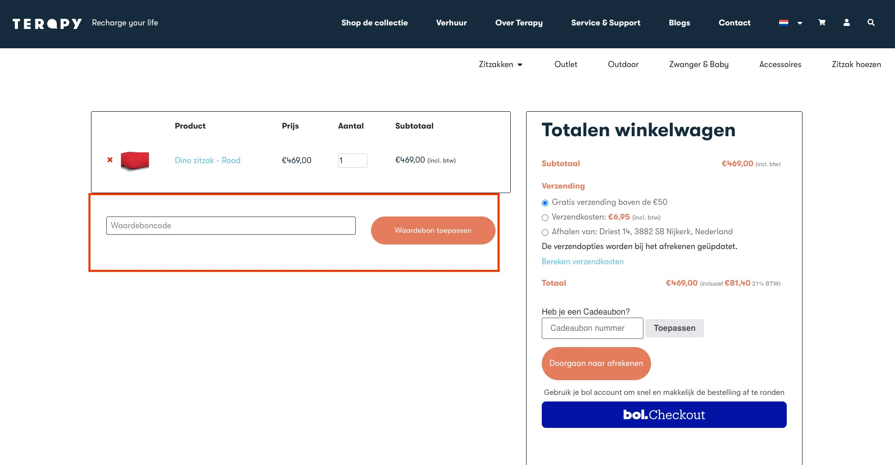 Hoe gebruik je de kortingscode - Terapy