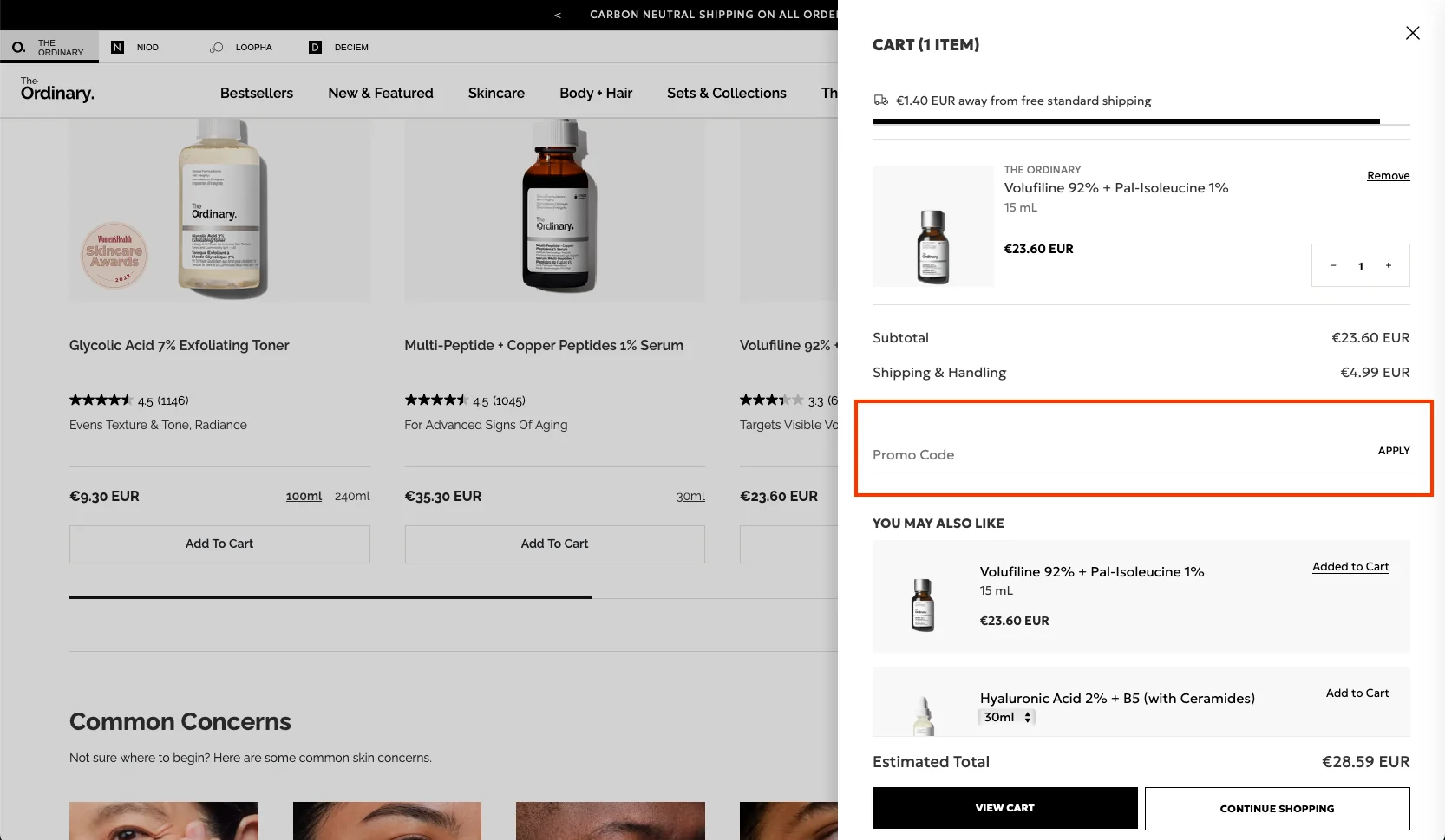 Hoe gebruik je de kortingscode - The Ordinary