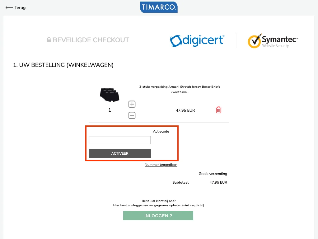 Hoe gebruik je de kortingscode - Timarco
