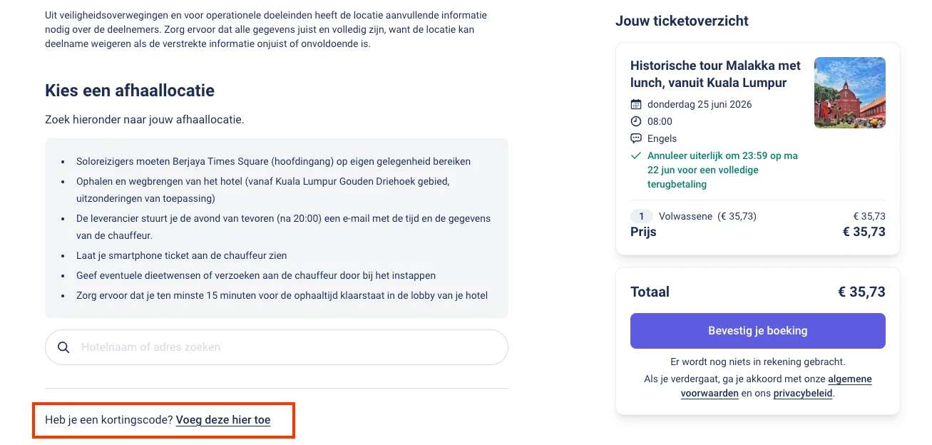 Zo gebruik je een Tiqets kortingscode - Tiqets