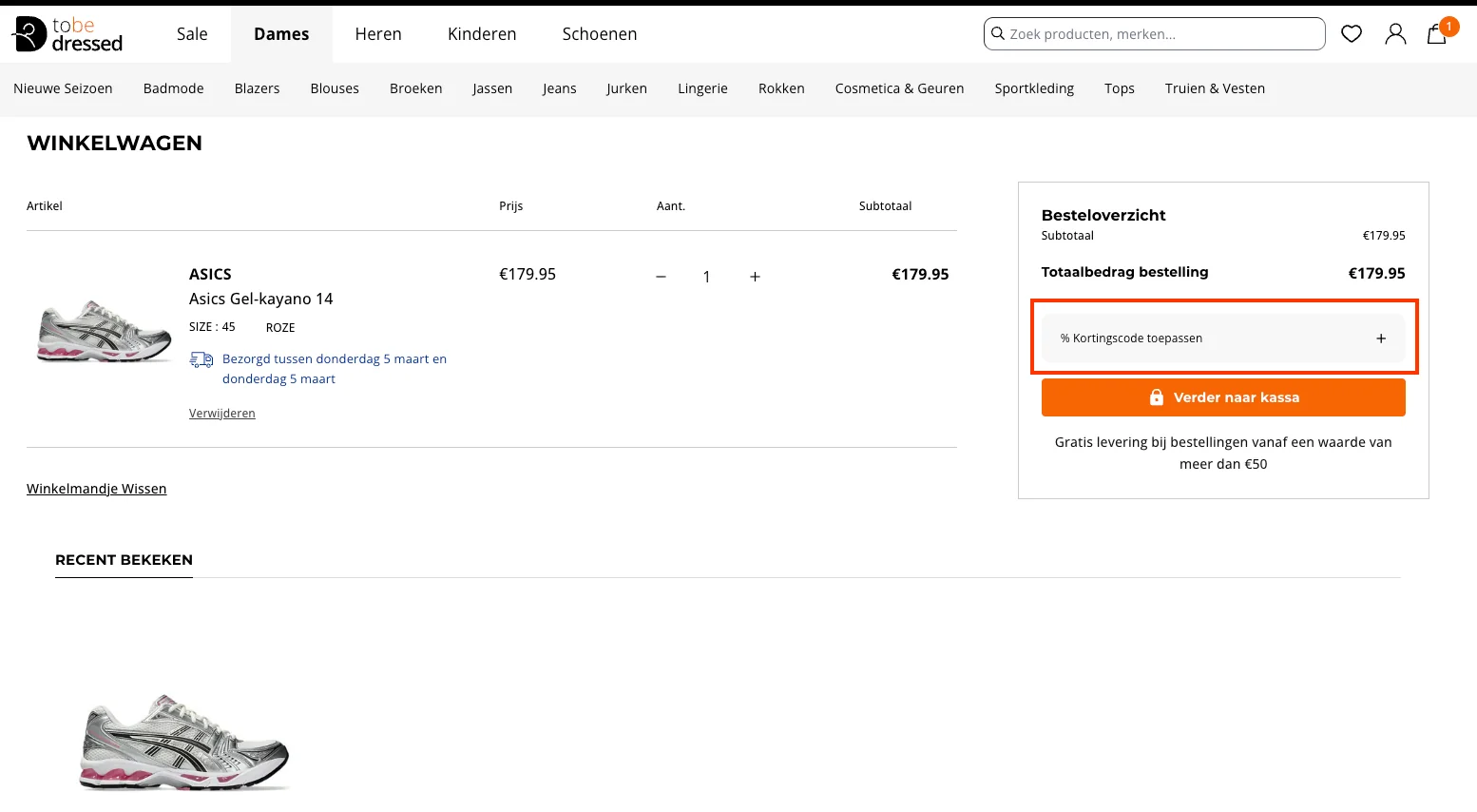 Hoe gebruik je de kortingscode - To Be Dressed