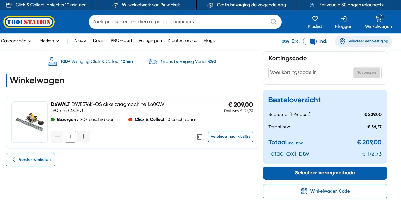 Hoe gebruik je de kortingscode - Toolstation