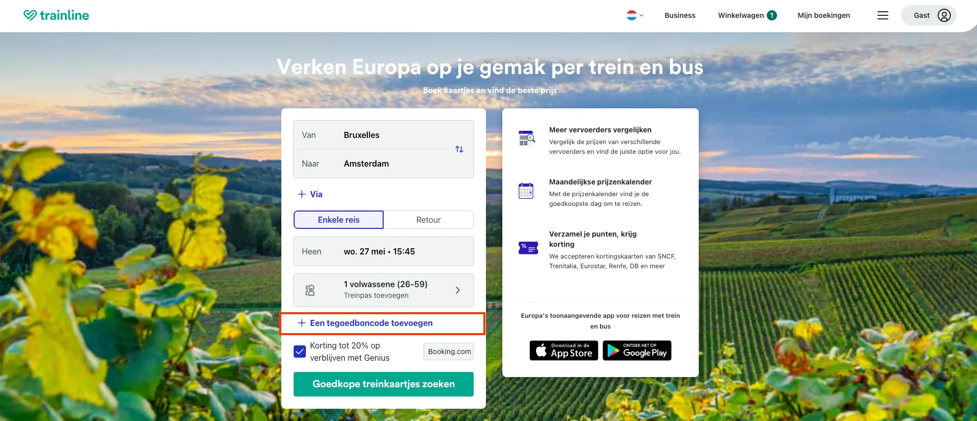Zo gebruik je een Trainline kortingscode - Trainline