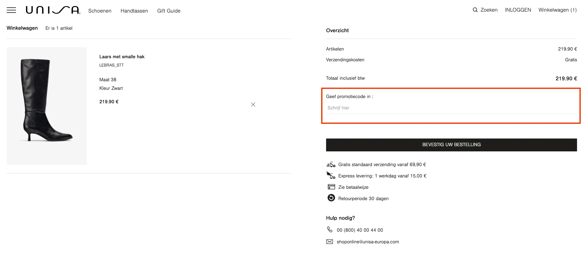 Hoe gebruik je de kortingscode - UNISA