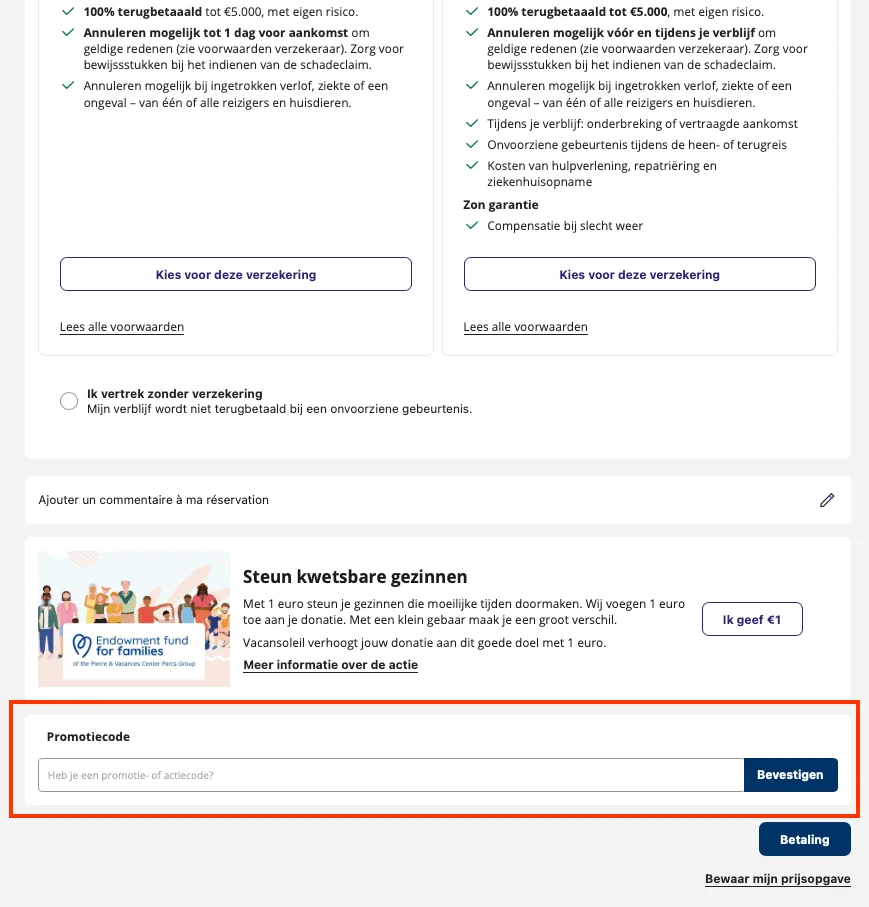 Hoe gebruik je de kortingscode - Vacansoleil