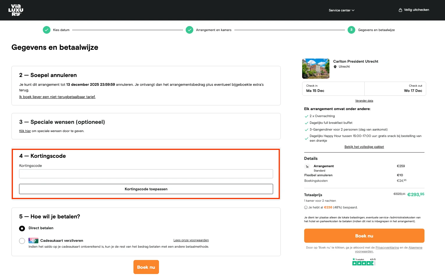 Hoe gebruik je de kortingscode - Vialuxury