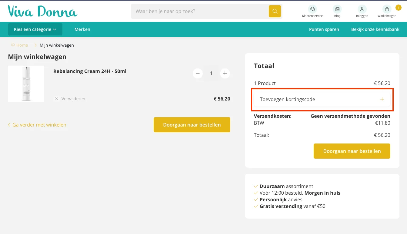 Hoe gebruik je de kortingscode - Viva Donna