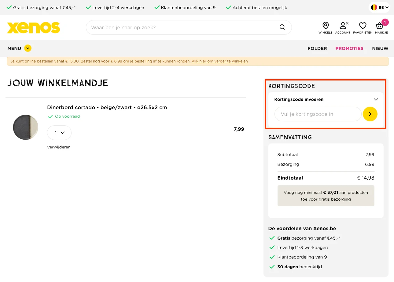 Hoe gebruik je de kortingscode - Xenos